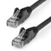 Picture of 15ft (4.6m) CAT6 Ethernet Cable - LSZH (Low Smoke Zero Halogen) - 10 Gigabit 650MHz 100W PoE RJ45 UTP Network Patch Cord Snagless w/Strain Relief - Black CAT 6 ETL Verified (N6LPATCH15BK)