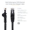 Picture of 15ft (4.6m) CAT6 Ethernet Cable - LSZH (Low Smoke Zero Halogen) - 10 Gigabit 650MHz 100W PoE RJ45 UTP Network Patch Cord Snagless w/Strain Relief - Black CAT 6 ETL Verified (N6LPATCH15BK)