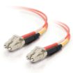 Picture of C2G 33172 OM1 Fiber Optic Cable - LC-LC 62.5/125 Duplex Multimode PVC Fiber Cable, Orange (3.3 Feet, 1 Meter)